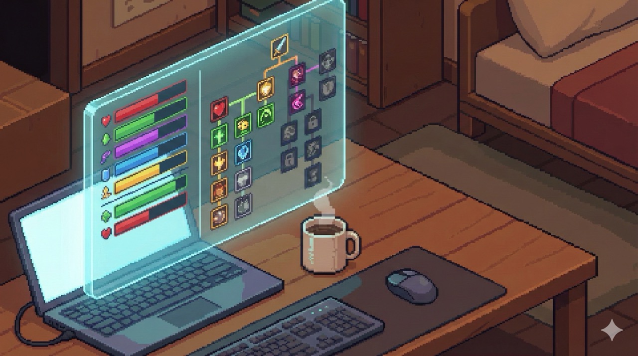 🎨 [ПРОМПТ]: Isometric pixel art of a wide gap between a complex server room and a simple user holding a smartphone, with a small bridge being built across, 16:9 aspect ratio, no text, no writing, no letters, tech blog cover