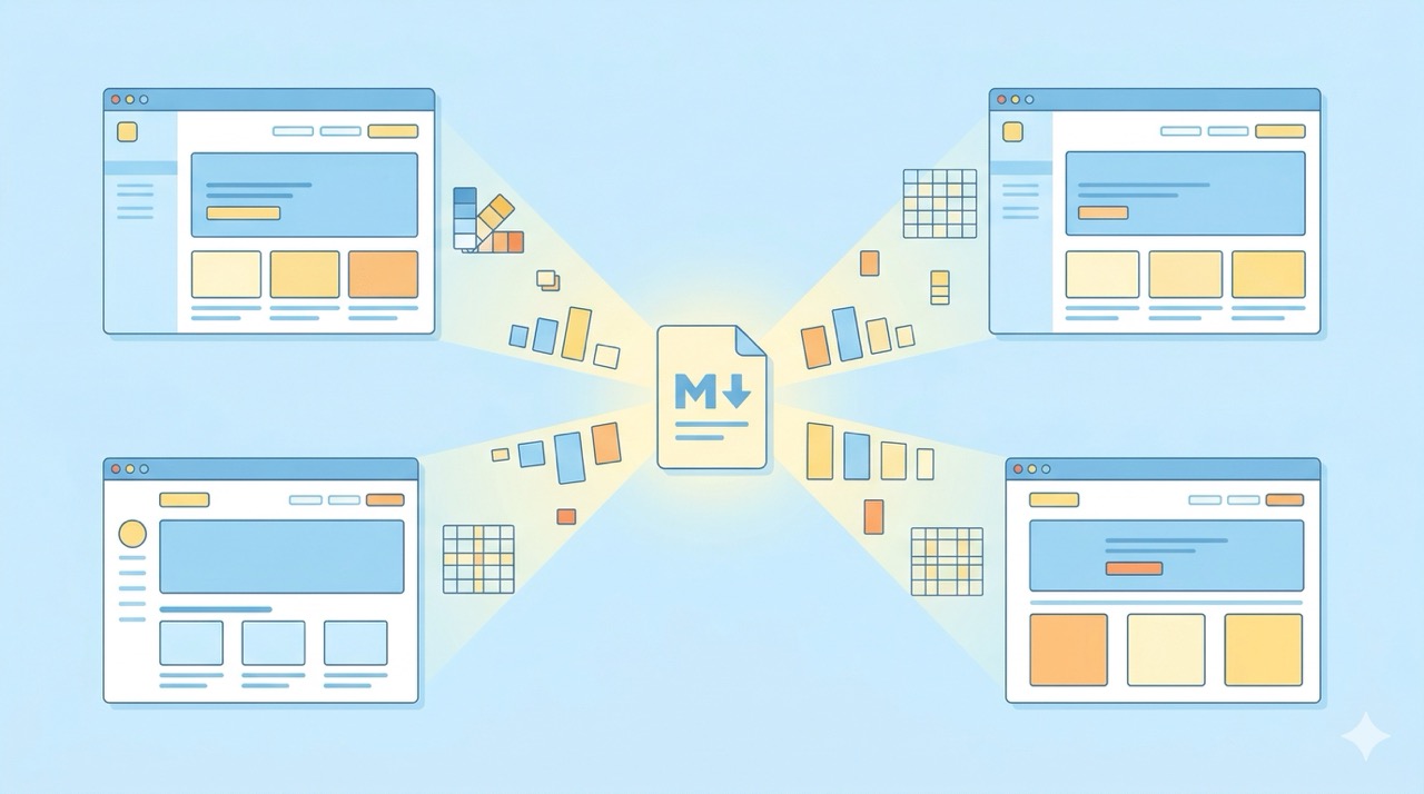 DESIGN.md — дизайн-система в одном файле для AI-кодинга