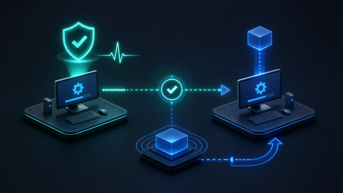 Безопасное обновление: сначала canary, затем второй компьютер, с проверкой и rollback
