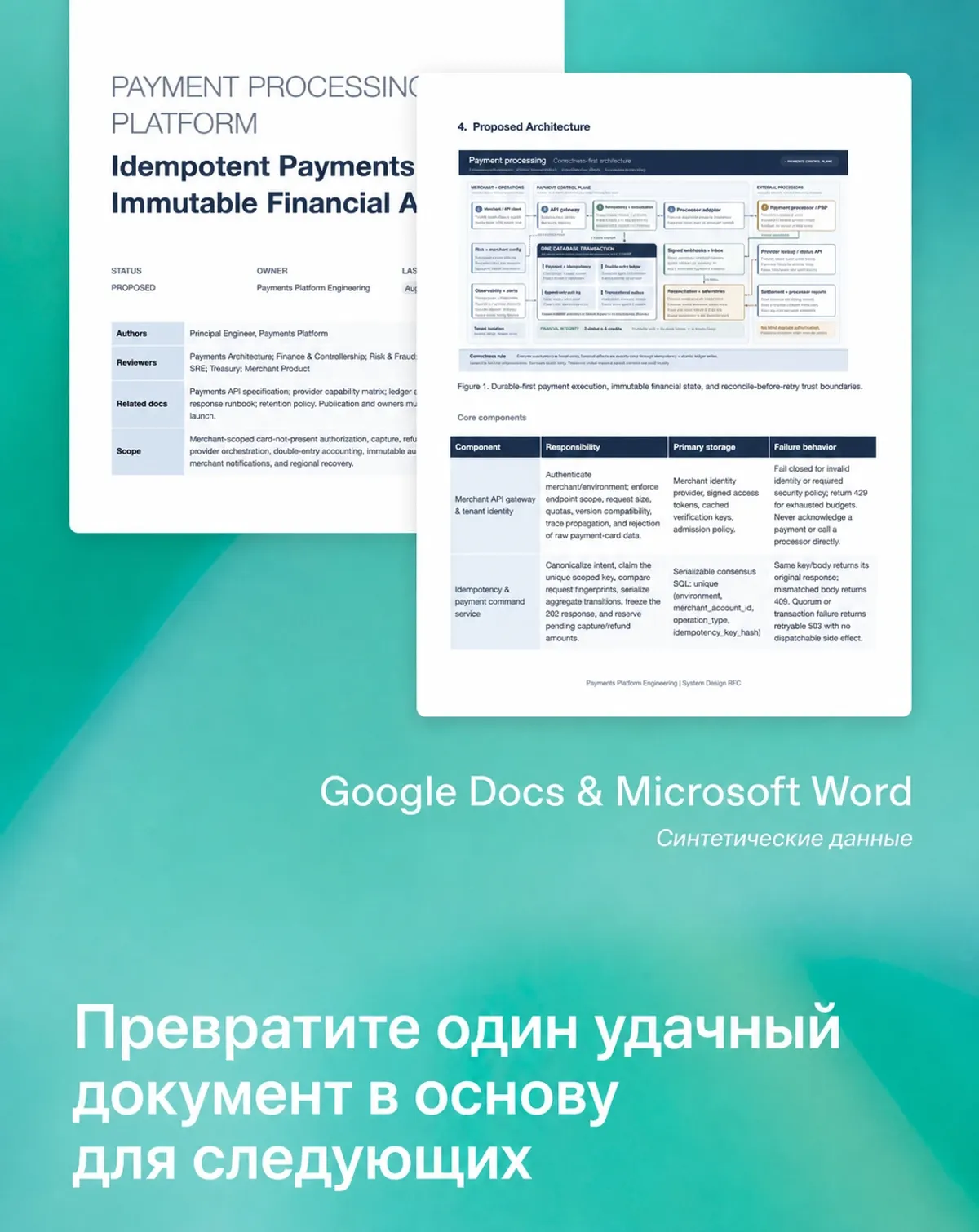 Один удачный документ задаёт основу для следующих