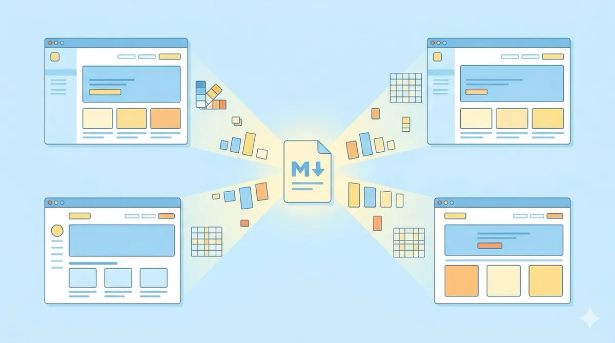 DESIGN.md — дизайн-система в одном файле для AI-кодинга
